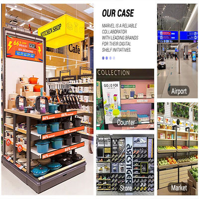 L'affichage publicitaire LCD de type barre étendue à résolution ultra large de 24 pouces Le choix parfait pour la vente au détail des rayons des supermarchés