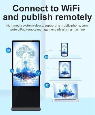 Affichage publicitaire LCD vertical de 86 pouces pour les kiosques intérieurs