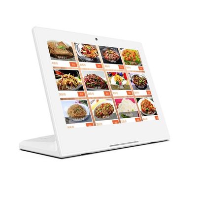 Self-service RK3566 Processeur Tablette pour la commande de restaurant 13.3 pouces POE NFC RGB LED Light Bar 5MP Caméra Android 11