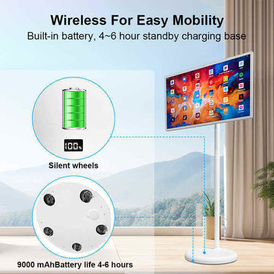 21.5 pouces RK3588 Stand By Me Écran tactile mobile Moniteur de sol debout Android sans fil Portable Smart TV Pour la maison