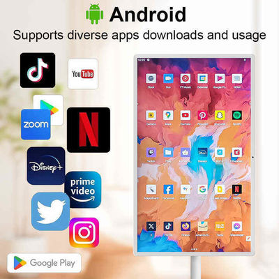 21.5 pouces RK3588 Stand By Me Écran tactile mobile Moniteur de sol debout Android sans fil Portable Smart TV Pour la maison