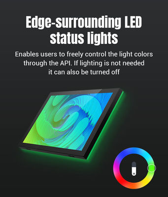 10.1 pouce Tablette de commande de la maison intelligente montée sur le mur entourant la lumière LED pour un confort ultime