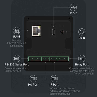 10Tablette Smart Home de 0,1 pouce avec processeur RK3566 et barre lumineuse LED à quatre côtés - Écran de commande Android mural