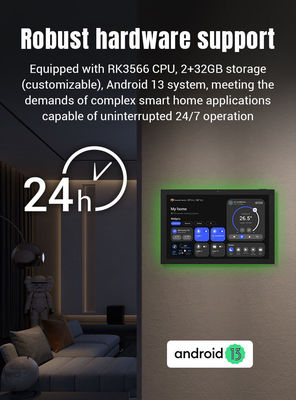 Écran de contrôle central Android 10,1 pouces avec processeur RK3588 et Android 13 pour l'automatisation de la maison intelligente
