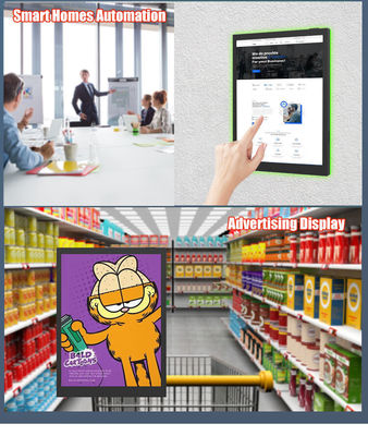 9.7 pouces RK3566 4+32GB POE NFC Mur monté Android 13 Tablette Smart Home Control Tablette PC avec barre lumineuse LED