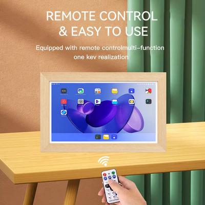 Tablette publicitaire murale 15,6 pouces RK3568 4+32 Go NFC POE Écran tactile Cadre en bois pour entreprise Tablette Android 14