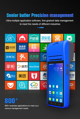 Terminal de paiement mobile NFC intelligent 5,5 pouces Machine de point de vente portable Terminal intelligent portable avec imprimante et caméra