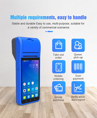 Terminal de paiement mobile NFC intelligent 5,5 pouces Machine de point de vente portable Terminal intelligent portable avec imprimante et caméra