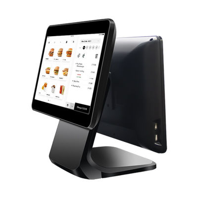 13.3/15.6 pouces Écran tactile double Système de point de vente I3 Système Win Terminal de point de vente au détail avec base pliable