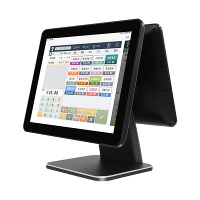 15.6 pouces écran tactile POS Caisse de compte Win7/10 Compatible reçu Imprimante Hôtel Banque Self-Service Kiosque Code Scanner Paiement