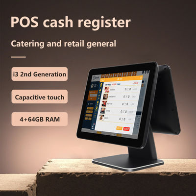 15.6 pouces écran tactile POS Caisse de compte Win7/10 Compatible reçu Imprimante Hôtel Banque Self-Service Kiosque Code Scanner Paiement