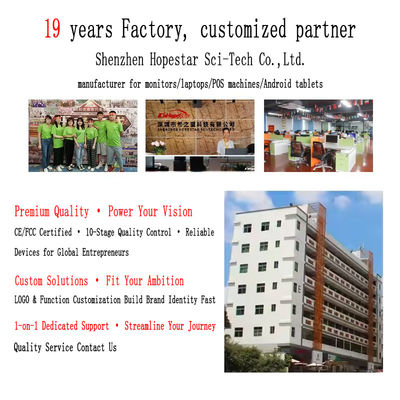 Système de point de vente de restauration rapide 15.6 " Tout en un écran tactile Caisse d'épargne Système d'affichage de la cuisine Imprimante de commande NFC Terminal de paiement QR