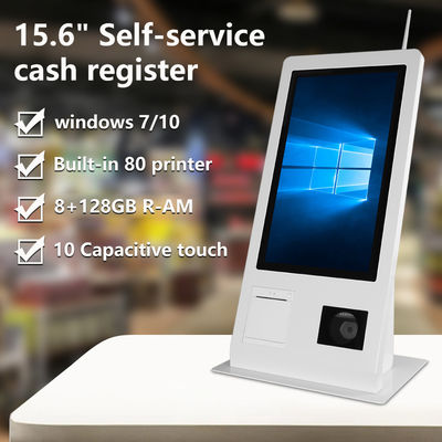 Machine de paiement de terminal POS avec écran tactile de 15,6 pouces et imprimante 58 mm Langue OSD 12 langues Lecteur de carte en option