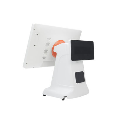 Caisse enregistreuse POS Windows, design simple en plastique et écran double 15,6 pouces tout-en-un pour Windows