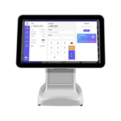Produit Terminal de trésorerie 15,6 pouces Android POS tout en un supermarché mini caisse enregistreuse avec sortie d'imprimante couleur