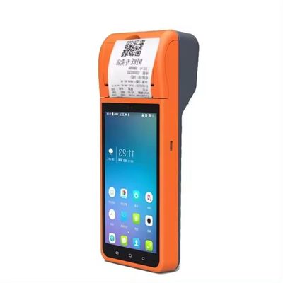 Système d'exploitation Android 8.1, système de caisse portable POS NFC de 5,5 pouces avec imprimante thermique de reçus 58 mm