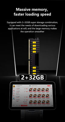Systèmes à double écran tactile tout-en-un pour les restaurants Caisse enregistreuse Wifi et capacité de disque dur 32 Go