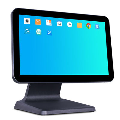 Imprimante de code à barres de type 15.6 pouces Win tout en un écran tactile POS machine de vente au détail caisse 4 64G