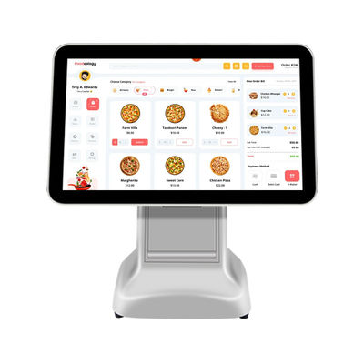 Système de terminal de point de vente (POS) tout-en-un Core White avec interface USB3.0, scanner, caisse enregistreuse, avec imprimante 80 mm et écran LCD 15,6 pouces