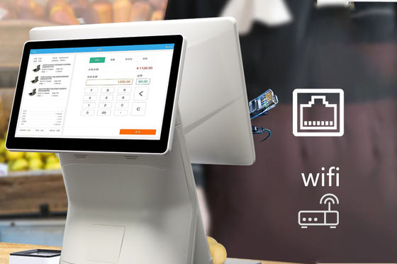 DDR3 2G Mémoire 15.6 pouces Écran tactile de bureau Self-Ordering Kiosque de paiement pour le paiement sans espèces et restaurant