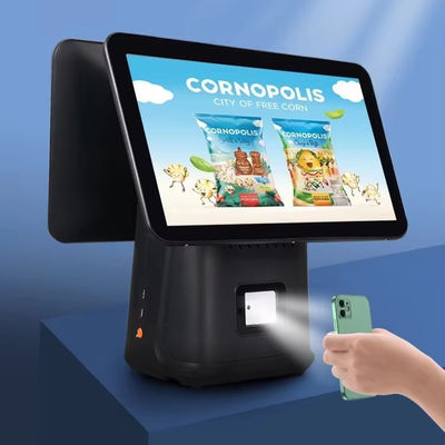 Machine de point de vente au détail 15.6 pouces Terminal de point de vente Android avec scanner et imprimante 4 GB mémoire DDR4 64 GB capacité du disque dur