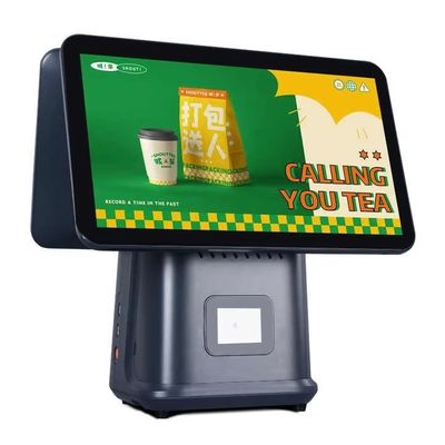 Machine de facturation de restaurants de détail 15.6 pouces Système de point de vente à double écran avec système d'exploitation Windows et point de vente Android