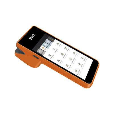 5.45 pouces Portable machine de postion portable Smart NFC Terminal de paiement mobile Système de postion orange avec imprimante de caméra