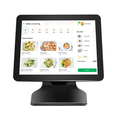 Caisse enregistreuse POS 15,6" 8+256 Go avec grande mémoire, écran 1080P, machine POS Win 10 tactile avec afficheur client