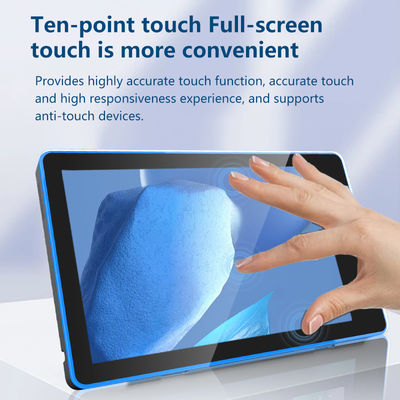 Tablette Android 10,1 pouces à montage mural avec Rockchip RK3576 Quad-core et barre lumineuse LED 4 côtés pour la réservation de salles de réunion
