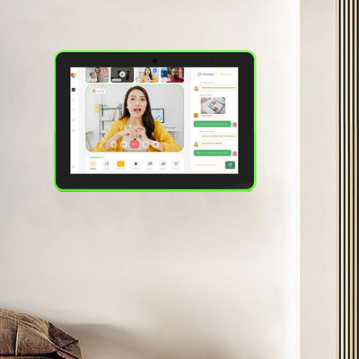 Tablette Android 10,1 pouces à montage mural avec Rockchip RK3576 Quad-core et barre lumineuse LED 4 côtés pour la réservation de salles de réunion