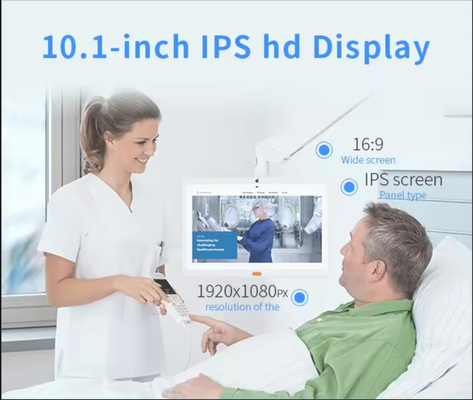 Support mural pour tablette médicale 13,3 pouces Android avec écran tactile, Wi-Fi, 4G, POE, NFC et fonction d'appel pour hôpital et clinique