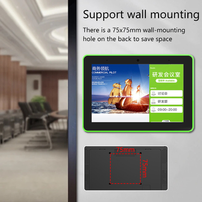 Tablette PC Android POE NFC à écran tactile de 8 pouces pour entreprise, montage mural, avec affichage numérique et éclairage LED, système de réservation de salles de réunion
