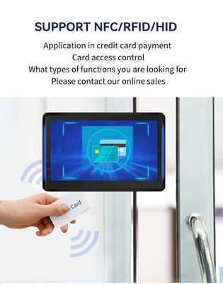 Tablette PC Android professionnelle murale de 101 pouces avec barre lumineuse LED pour affichage des horaires de conférence