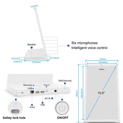 15.6 pouces en forme de L octa quad RK3576S tablette Android PC bureau