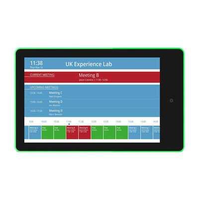15.6 pouces sur le mur Android Tablet PC avec RK3566 Quad Core LED Light Bar pour la réservation de salle de conférence