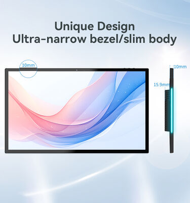 15.6 pouces RK3566 Quad Core Android Tablet PC avec LED Light Bar pour une salle de conférence mural