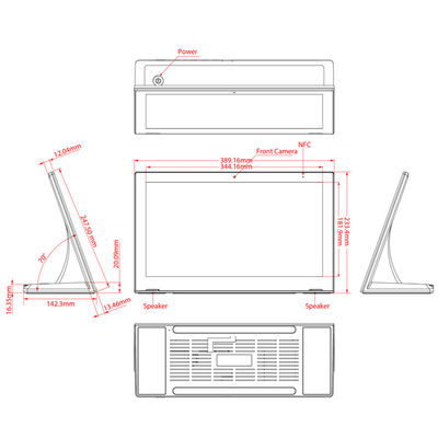 15Écran IPS de 6 pouces Android 8.1 Écran tactile tout-en-un PC avec 10 points de contact capacitif pour une utilisation commerciale