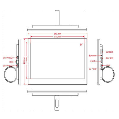 PC tout-en-un tactile de 15 pouces avec écran tactile capacitif 10 points, écran Full HD 1920x1080 et processeur Quad Core RK3399