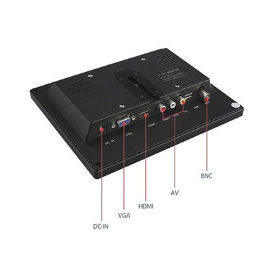 9 ~ 36VDC 800x480 8 pouces LCD Moniteur de vidéosurveillance avec BNC AV HDMI USB