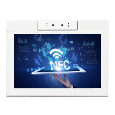10.1 pouces en forme de L RK3566 POE NFC Android 11 Tablette PC bureau Tablette de commande de restaurant blanche avec double caméra