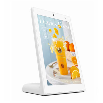 Tablette Android de bureau de type L de 8 pouces RK3399 CPU Tablette à écran tactile pour restaurant hôtel