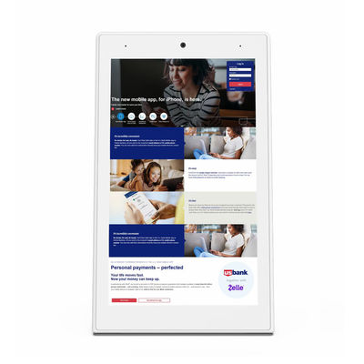 Tablette Android de bureau de type L de 8 pouces RK3399 CPU Tablette à écran tactile pour restaurant hôtel