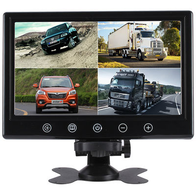 Moniteur de voiture LCD HD de 9 pouces avec 4 entrées vidéo, idéal pour les bus et les camions
