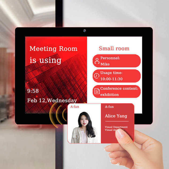 Système de réservation de salles de réunion 14 pouces RK3568 Tablette Android avec lumière LED pour salles de conférence