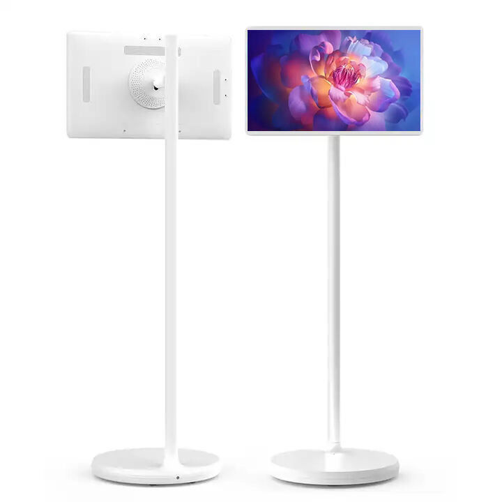 Téléviseur intelligent portable sur pied de 24 pouces RK3566 NFC Stand By Me, Android 12, signalétique numérique publicitaire intérieure