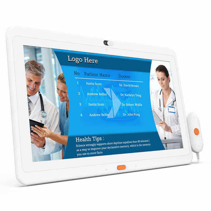 Hôpital Tablette de soins de santé de 15,6 pouces Android Tout en un Tablette de qualité industrielle médicale avec caméra de prise de contact