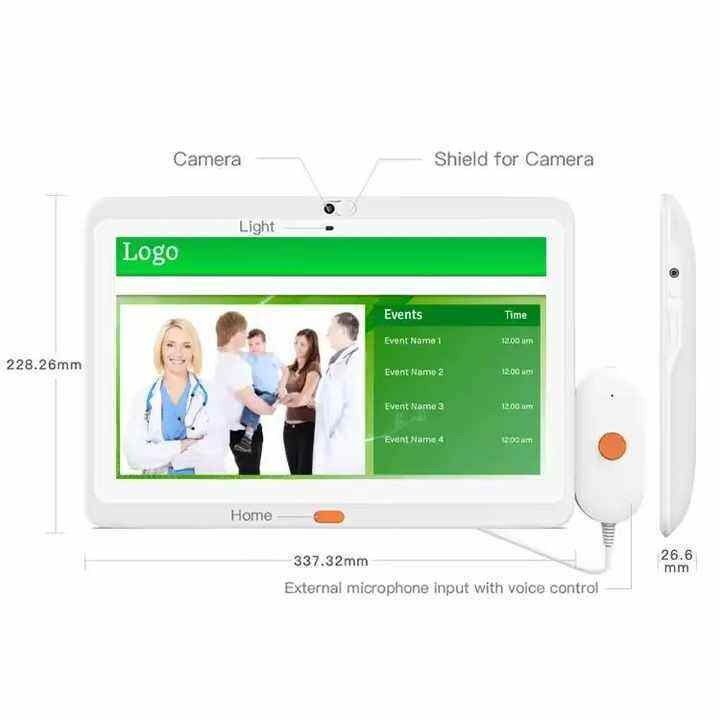 Hôpital Android 1920X1080 Tablette médicale de 13,3 pouces avec service de centre d'appels