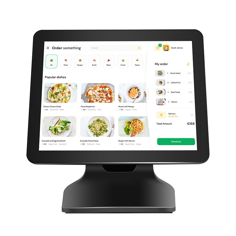 Système de caisse enregistreuse Win10 15,6 pouces pour restaurant de supermarché avec terminal POS à écran unique et écran tactile capacitif