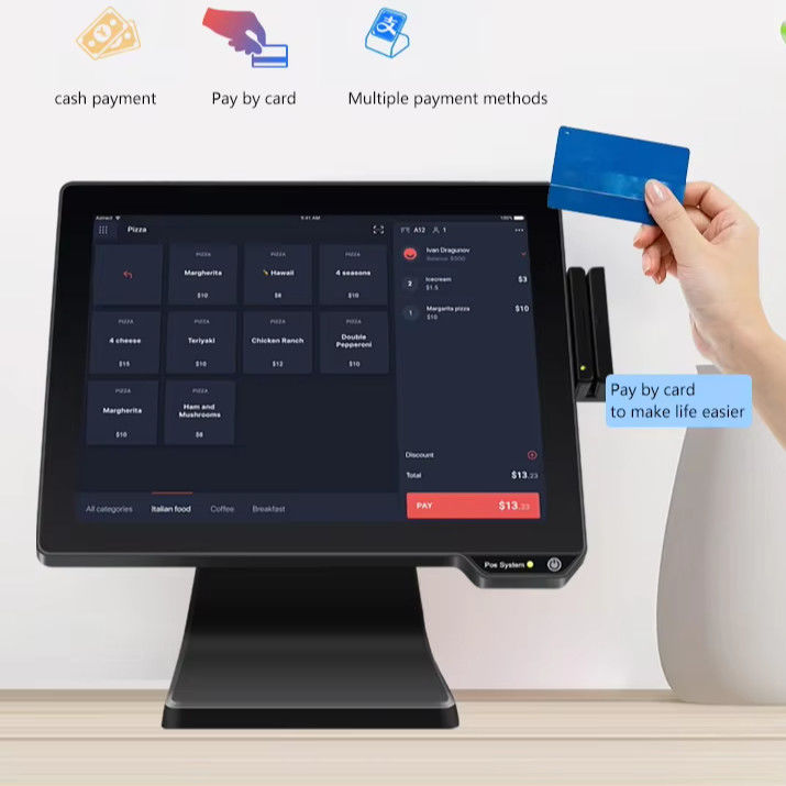 Caisse enregistreuse tactile 15.1/15.6 pouces pour points de vente (POS) en magasin et restaurant, paiement NFC