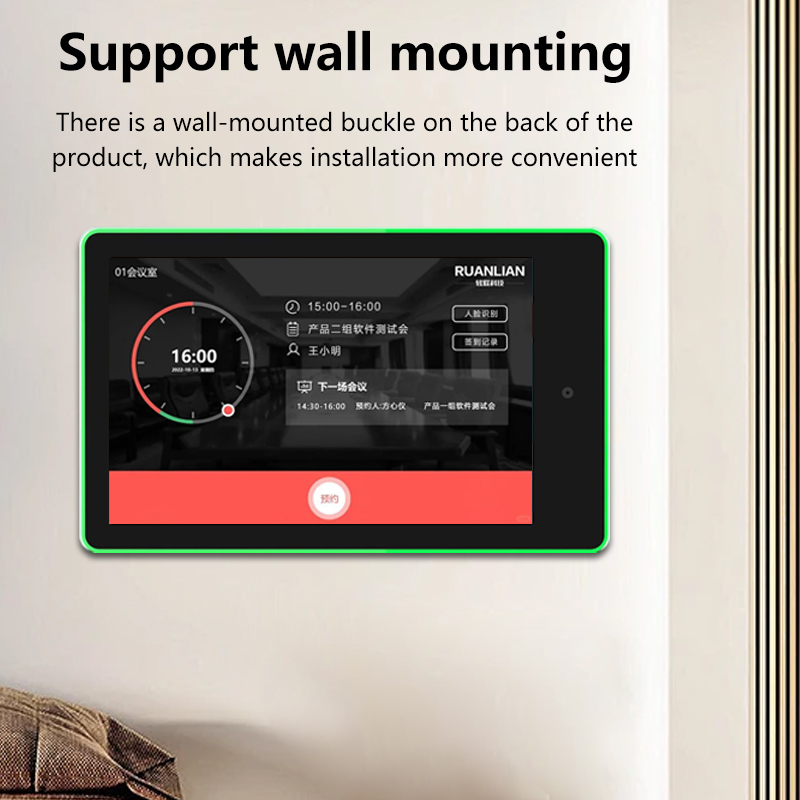 Tablette Android 10,1 pouces à montage mural avec processeur RK3566 Quad Core et alimentation PoE pour système de réservation de salle de réunion